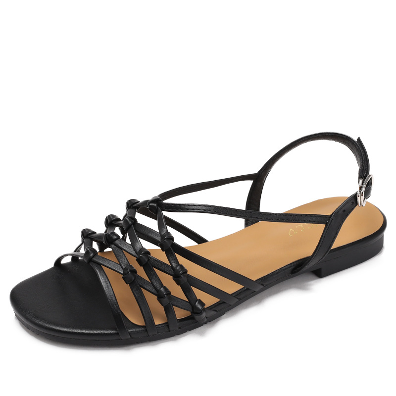 Women'S Shoes Hands Free - Sandálias Romanas de Verão com Tiras