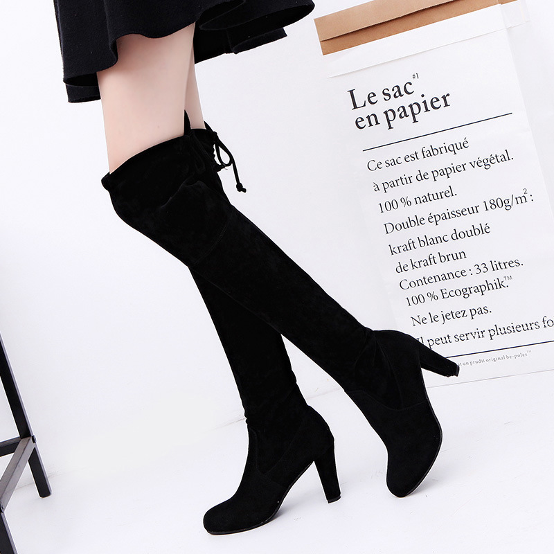 Sock Boot Women - Botas femininas tecido elástico sobre o