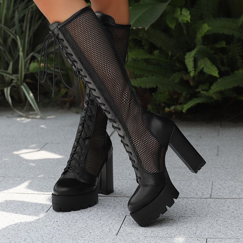 Knee High Boots Women - Orcha lisa botas femininas sexy até