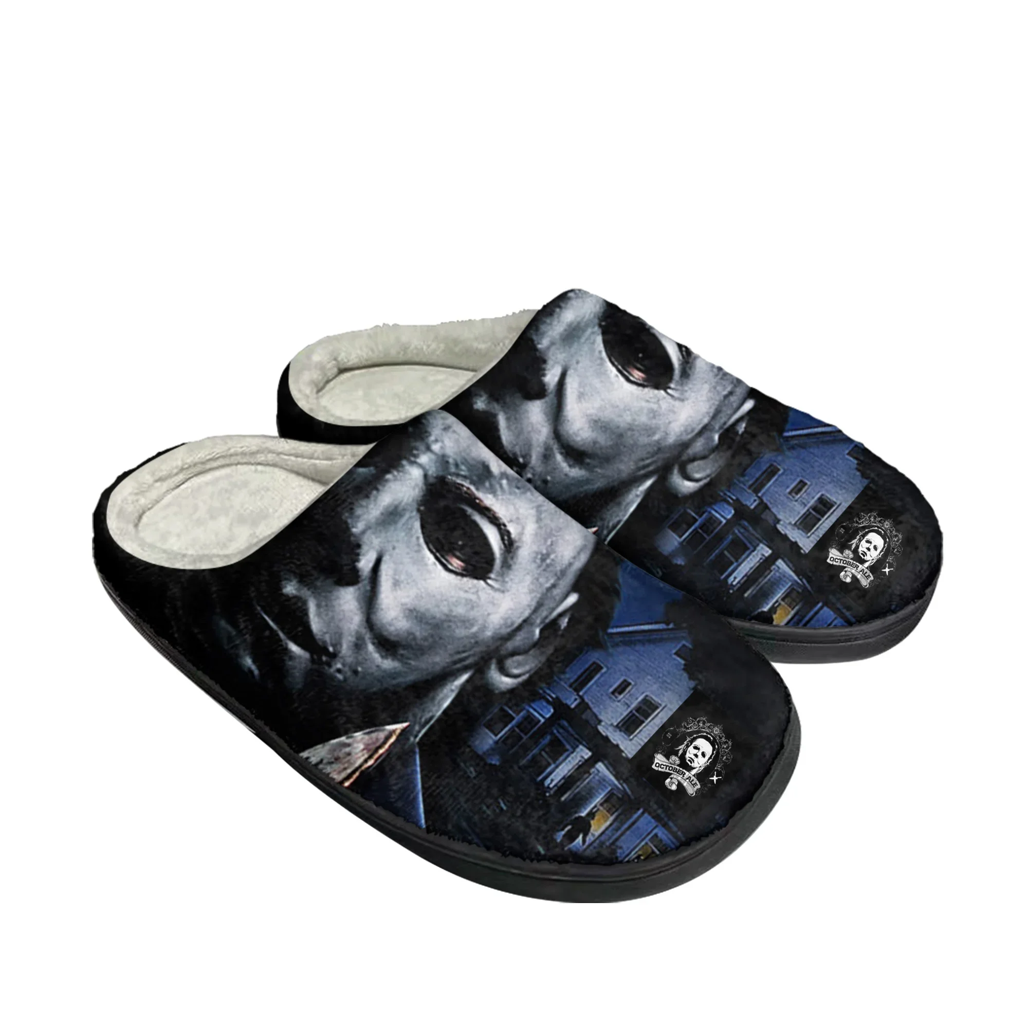 Women Shoes Myer - Horror halloween casa algodão chinelos personalizados
