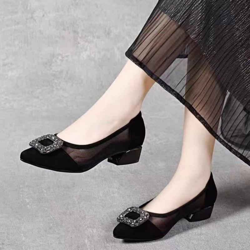 Women Shoes Elegant - Sapatos Elegantes de Salto Bloco com
