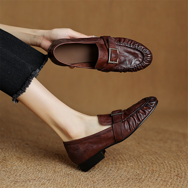 Mocassins de couro genuíno par - Women'S Shoes Everyday avaliação e preço