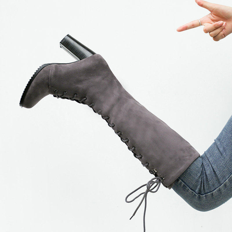 Botas femininas de salto alto  - Sock Boot Women avaliação e preço