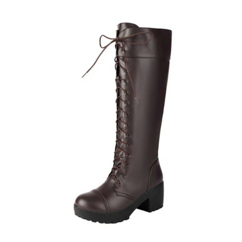 Botas de combate femininas até - Knee High Boots Women avaliação e preço